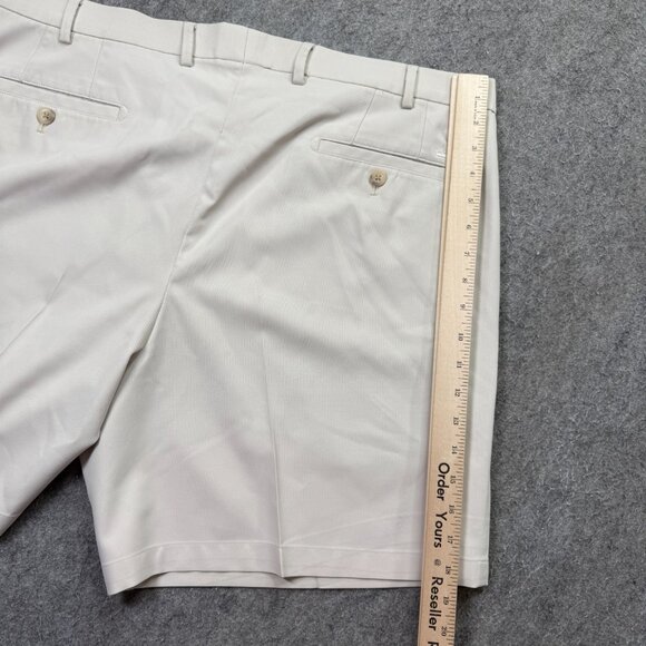 Peter Millar Wicking Salem High Drape Performance Shorts Men 40 Beige 7" Crease - Picture 14 of 16